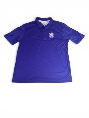 Orlando City SC MLS Polo Shirt Mens XLT Purple Soccer Golf Performance NWT